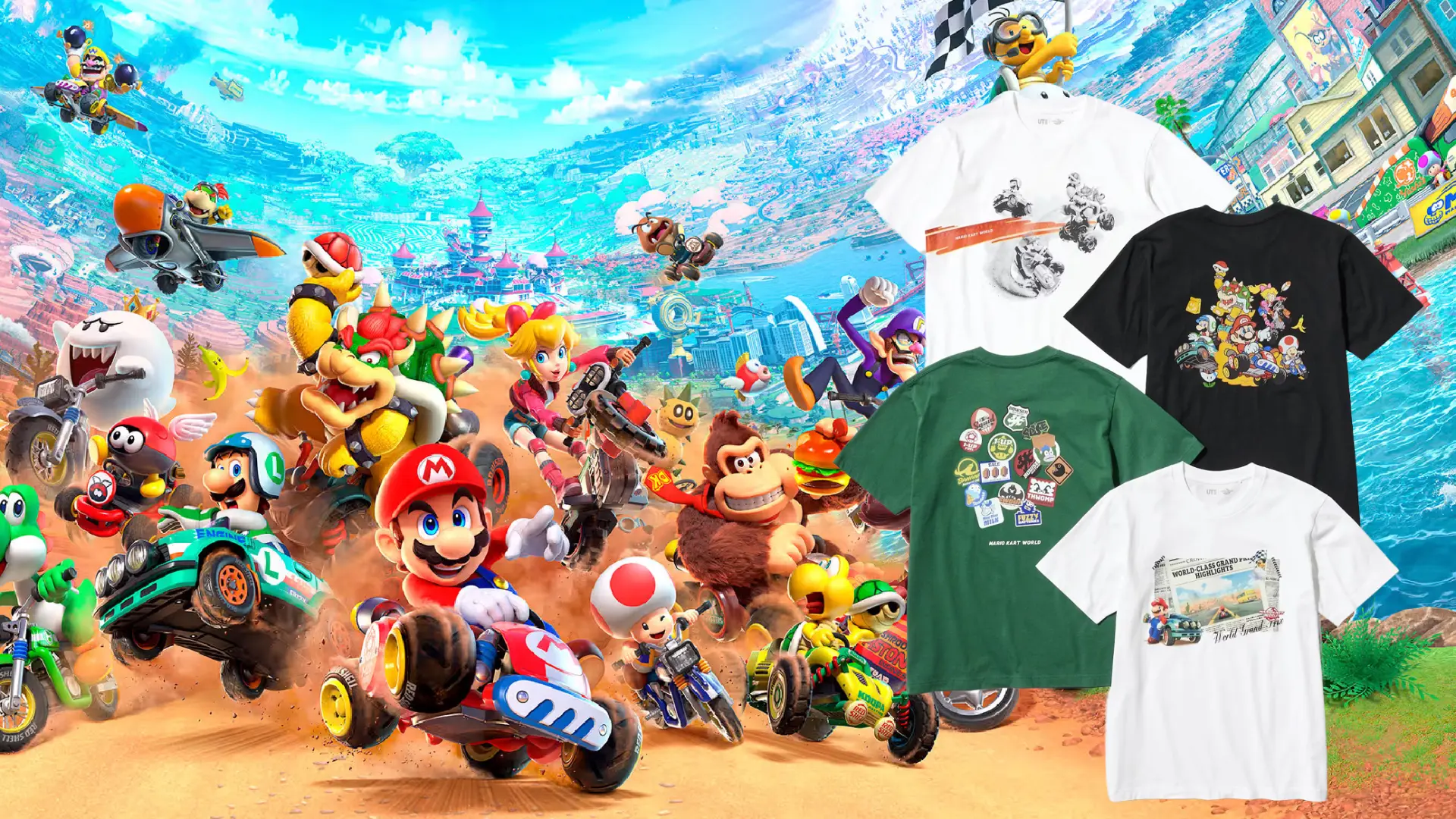 Mario Kart se convierte en el juego más "fashion" de Nintendo con la nueva colección de camisetas de Uniqlo, pero date prisa porque están volando