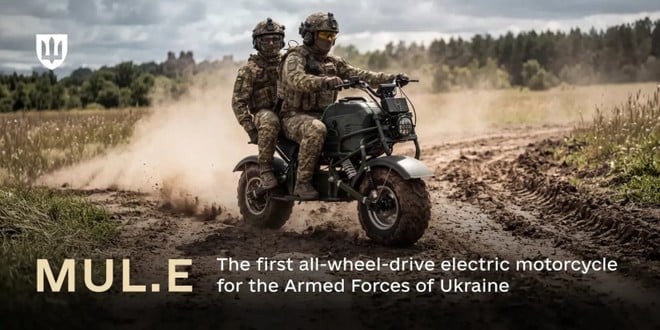MUL.E: ecco la moto elettrica ucraina progettata per i campi minati
