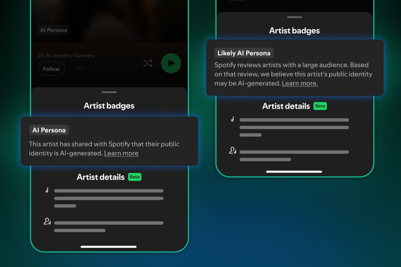 Spotify va coller une étiquette aux artistes IA