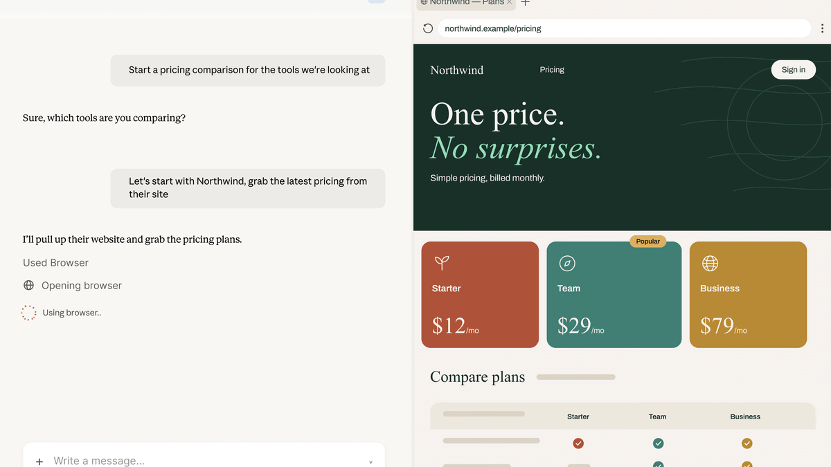 AnthropicがClaude Coworkに独自の内蔵ブラウザを搭載、「Claude in Chrome」と使い分け可能