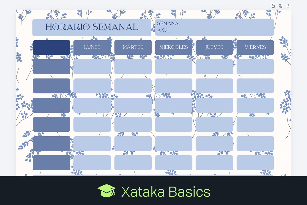 Plantillas de horario escolar para curso 2026/27: modelos para crear tus horarios de asignaturas en Canva, Word o Excel