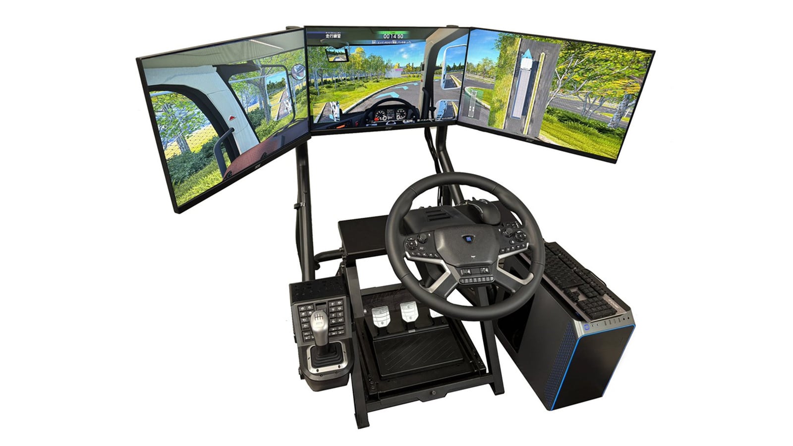 HORIからガチ実用「自動車教習シミュレーター」発表。日野自動車と共同開発、“専用デバイス完備”のシミュレーター
