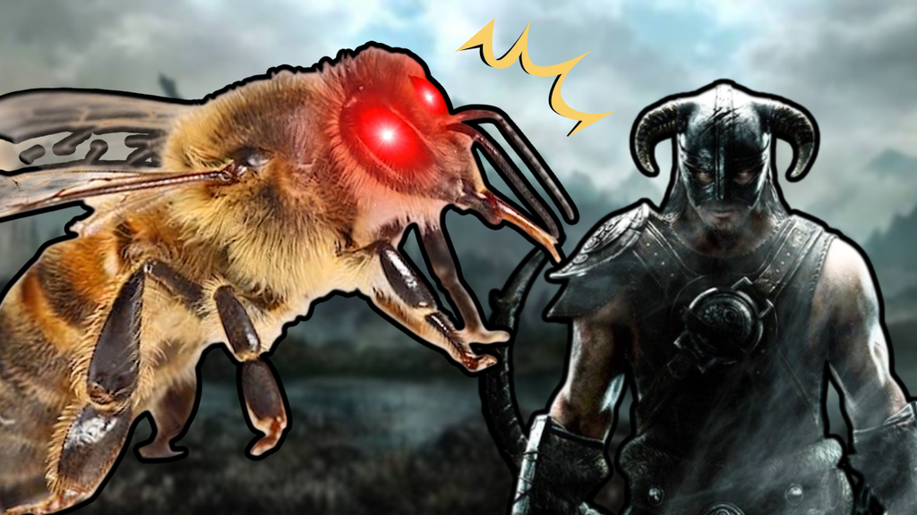 Comment une simple petite abeille a gâché la scène la plus culte de Skyrim