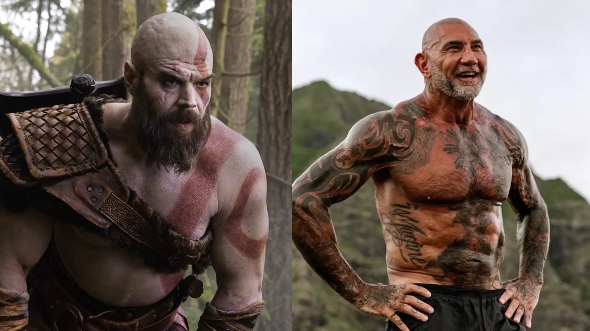 Dave Bautista muestra sus progresos para convertirse en Kratos en la serie de God of War: "Me faltan dos meses"