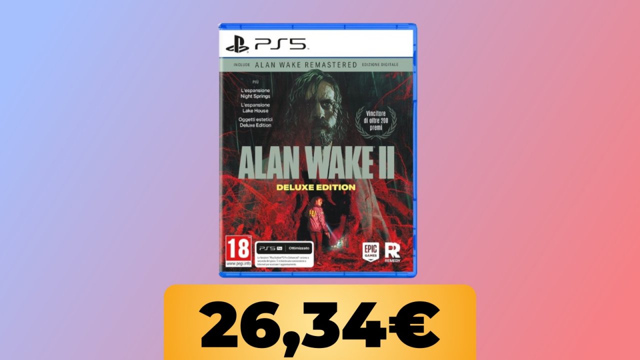 Alan Wake 2 Deluxe Edition per PS5 è al minimo storico su Amazon: vivi un'avventura ricca di suspense