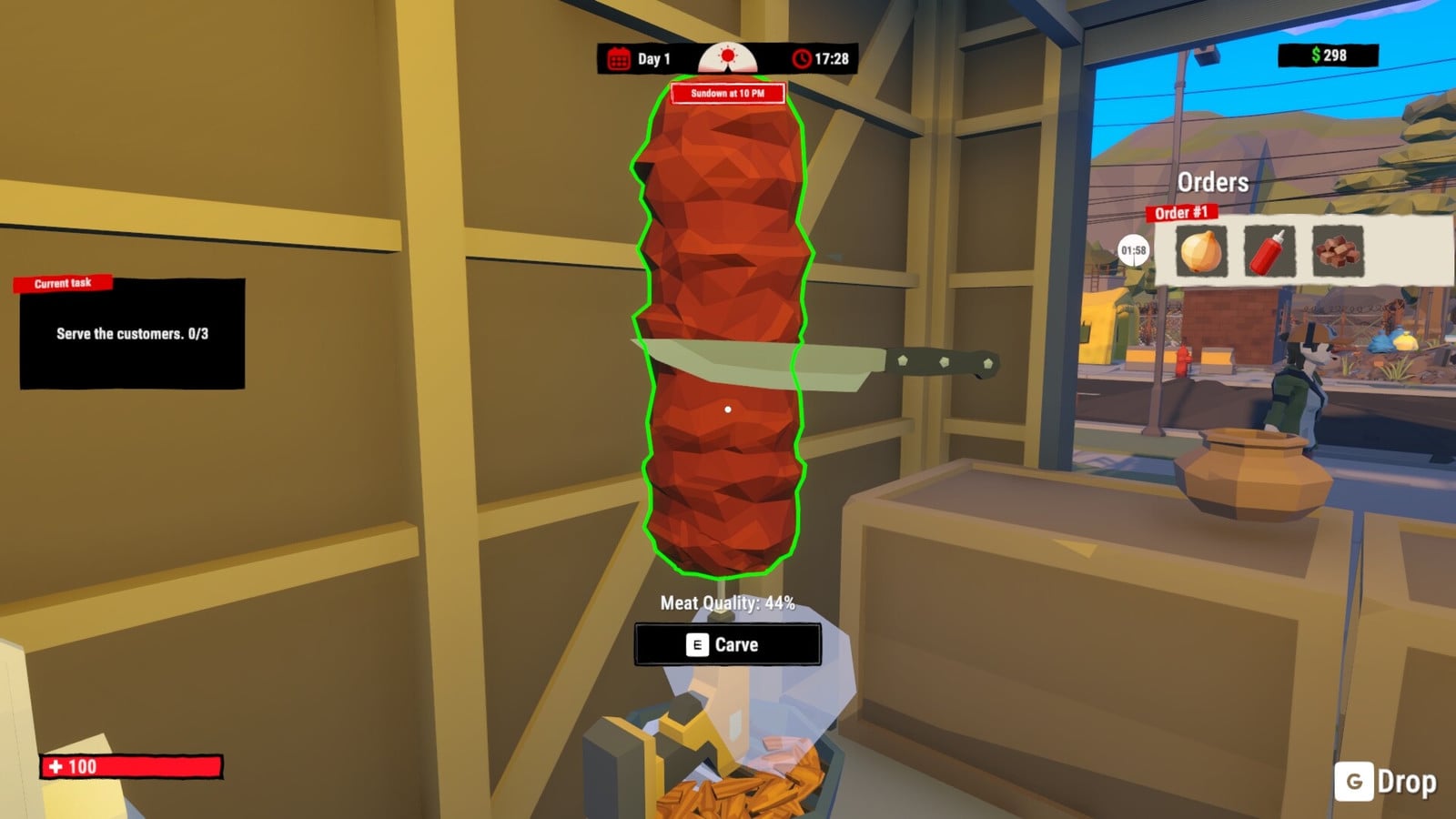 終末世界「ゾンビ肉ケバブ屋」経営シム『Zombie Wrap Simulator』発表。ゾンビをシバいて“材料調達”、夜は押し寄せるゾンビから店を防衛