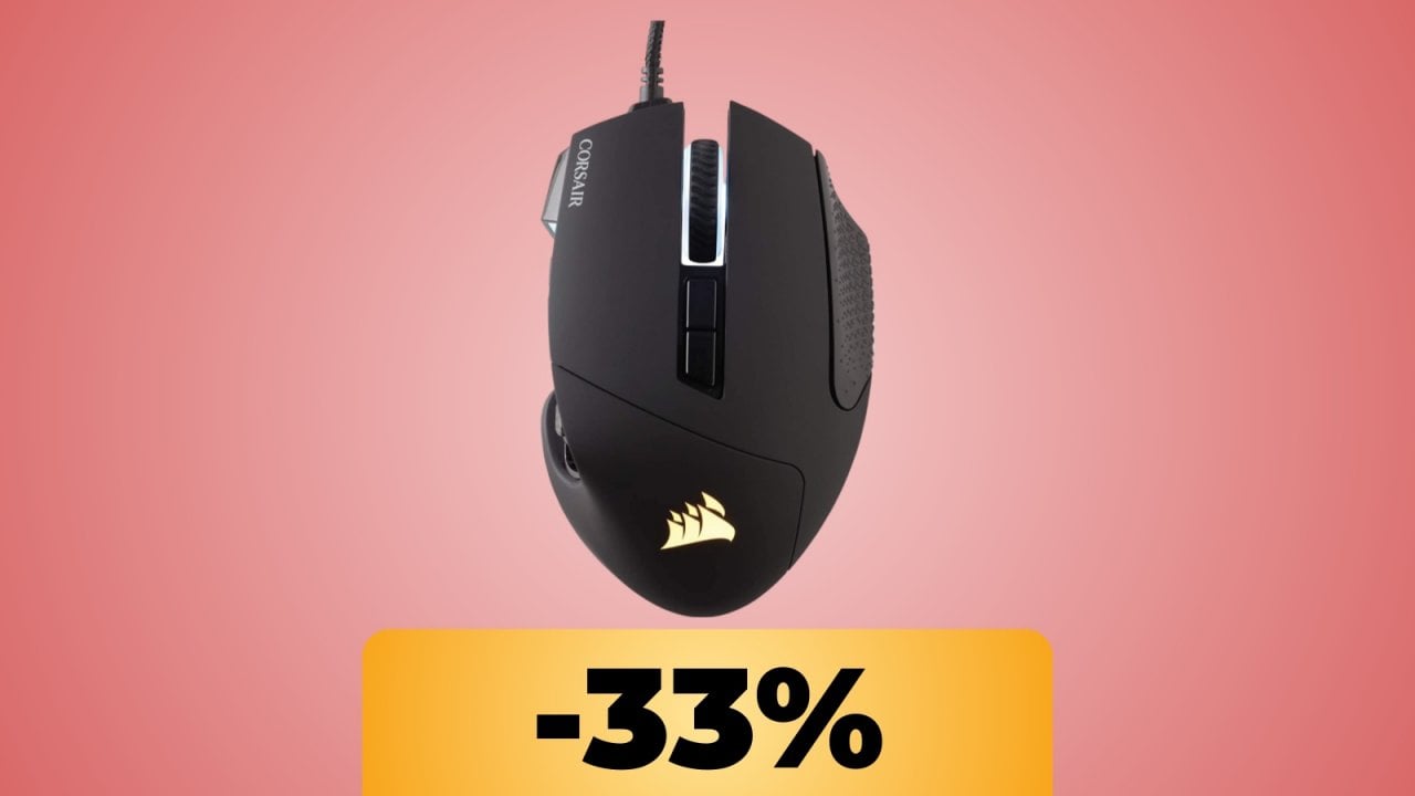 Il mouse Corsair Scimitar Elite RGB costa quasi 30 € in meno ed è al minimo storico