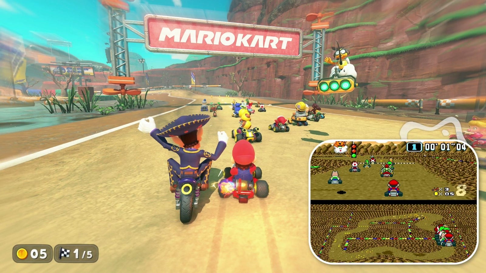 『マリオカート ワールド』最新アプデで初代『スーパーマリオカート』のコース10コース追加。「バニラレイク」「チョコレーとう」などが最新作で走れる
