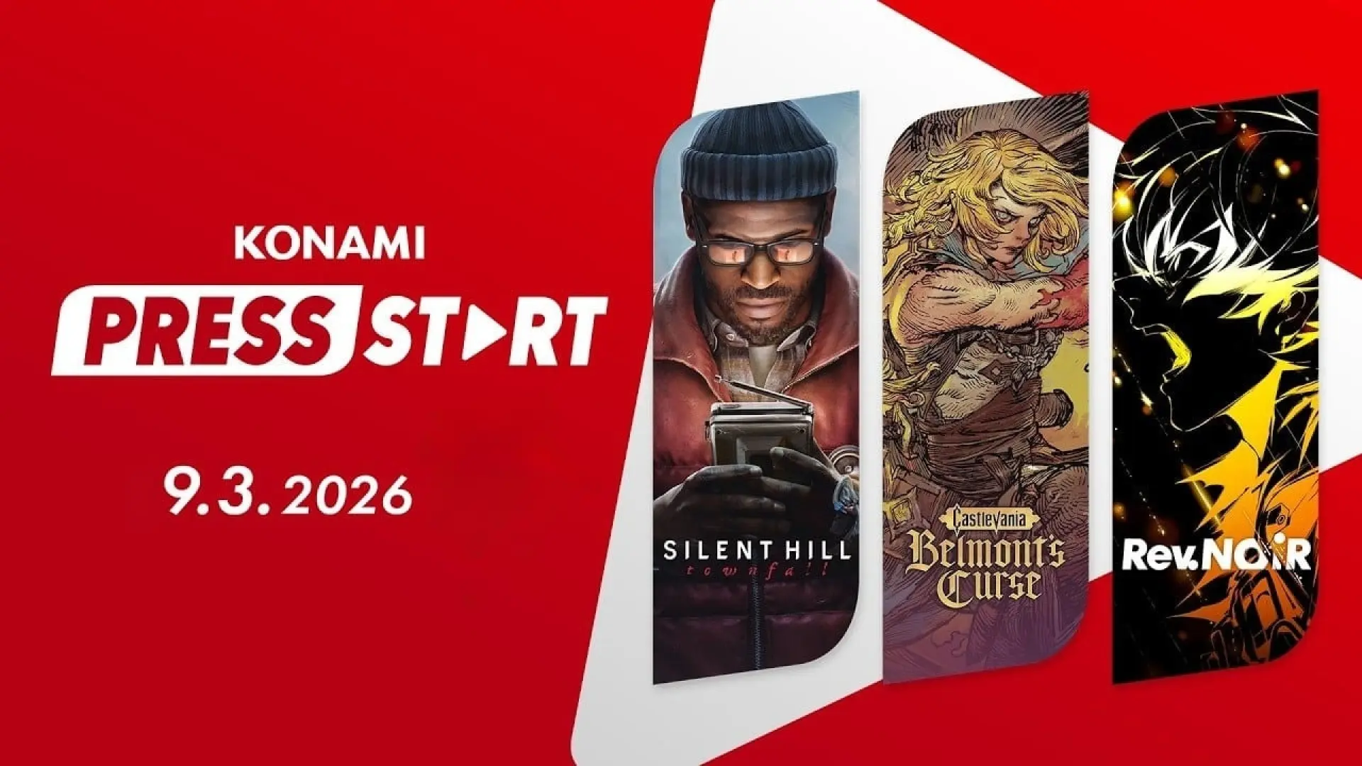 Resumen del Konami Press Start del 3/9/2026 con Silent Hill Townfall, Castlevania: Belmont’s Curse y Rhapsody in Scarlet