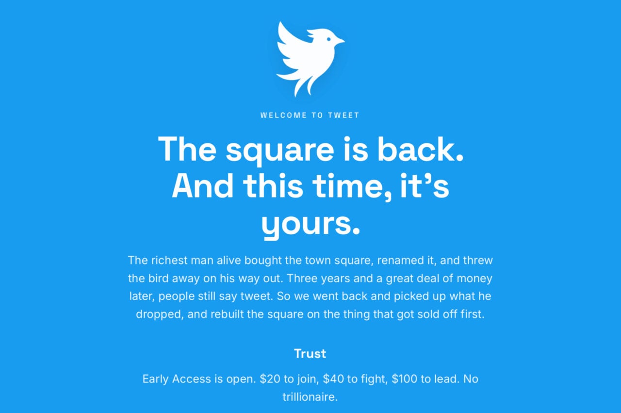 Twitter revient par la fenêtre, mais sous le nom Tweet.app