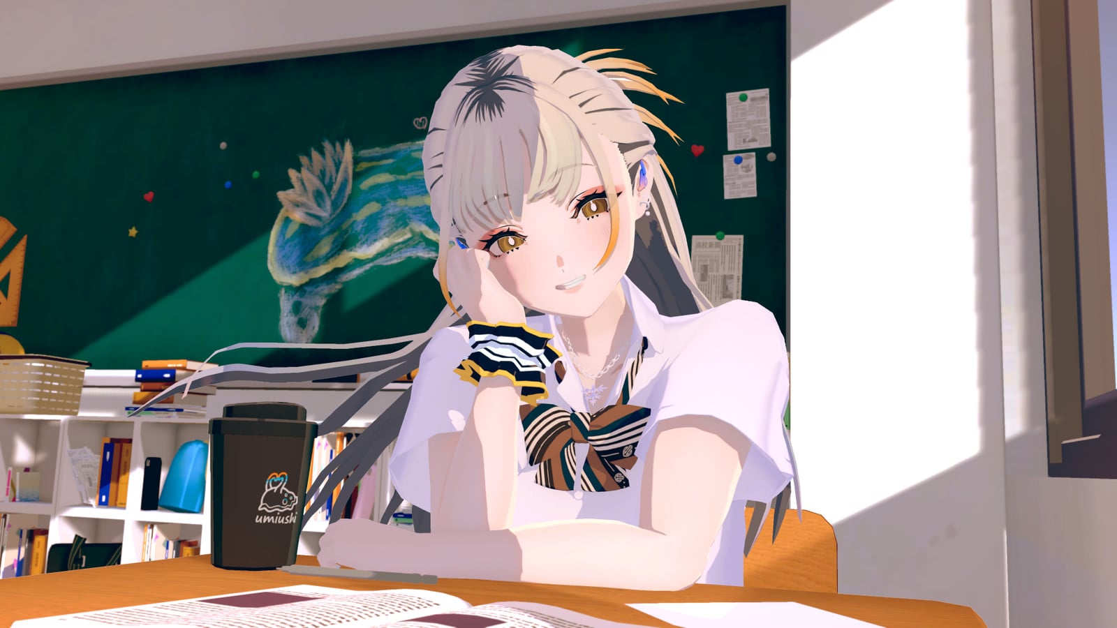 少女と一緒に作業ゲーム新作『Chill with You : SHIOI’s Sparkling Scenes』発表。今度のお相手は勉強サボりがちギャル、現実にリンクして通話場所と時間が変化する