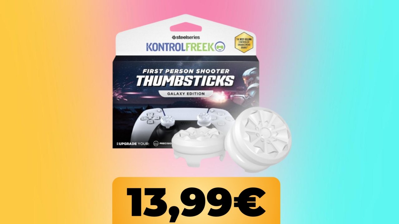 Migliora la precisione con i gommini KontrolFreek per PS5, disponibili in diverse colorazioni