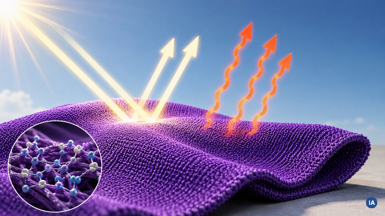 La stoffa viola che tiene la pelle fino a 8 °C più fresca senza consumare energia