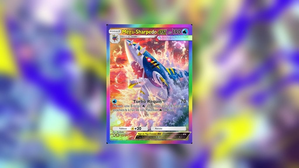 Pokémon Pocket Méga-Sharpedo EX deck : la liste d'une des meilleures cartes de l'extension Domination Céleste