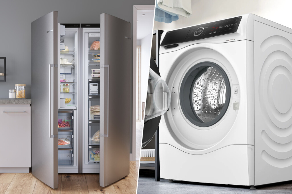 Bosch renueva su catálogo: nueva lavadora-secadora Serie 8 con bomba de calor, campanas silenciosas y frigoríficos de gran capacidad