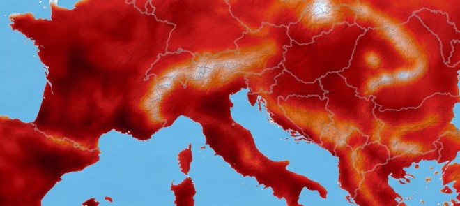 La NASA fotografa l'estate più rovente della storia europea