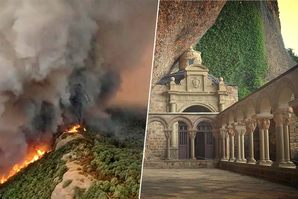 Aragón no solo ha perdido 10.000 hectáreas calcinadas en un incendio: San Juan de la Peña ha estado a punto