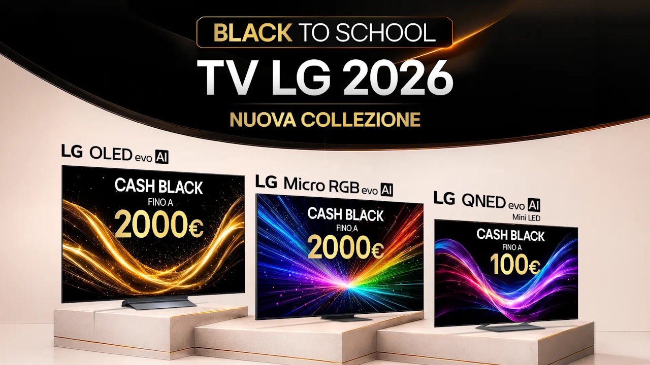 LG OLED G6S 48'' a 845 e G6 55'' a 1368: fino a 200 di cashback su TV con processore di ultima generazione e luminosità eccezionale