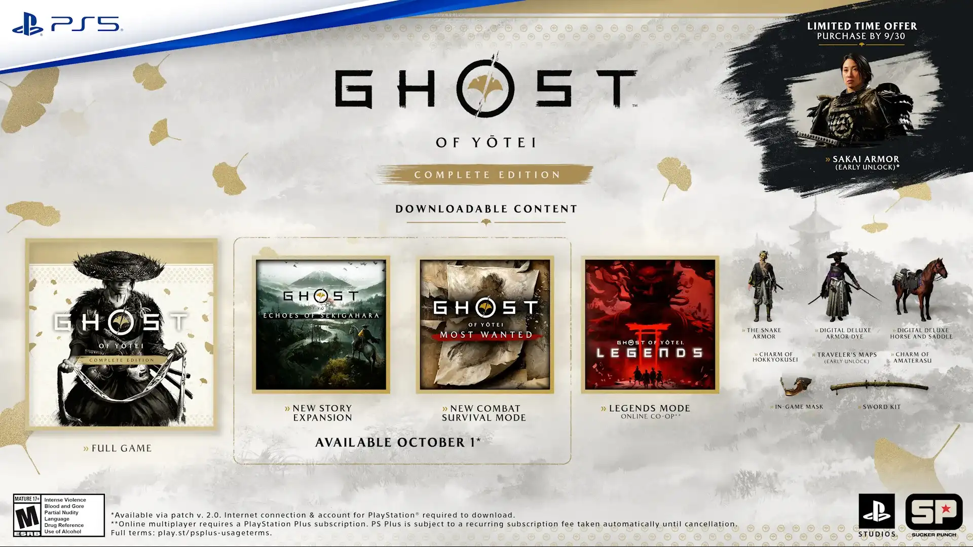 Ghost of Yōtei Complete Edition: annunciati Echoes of Sekigahara e Most Wanted