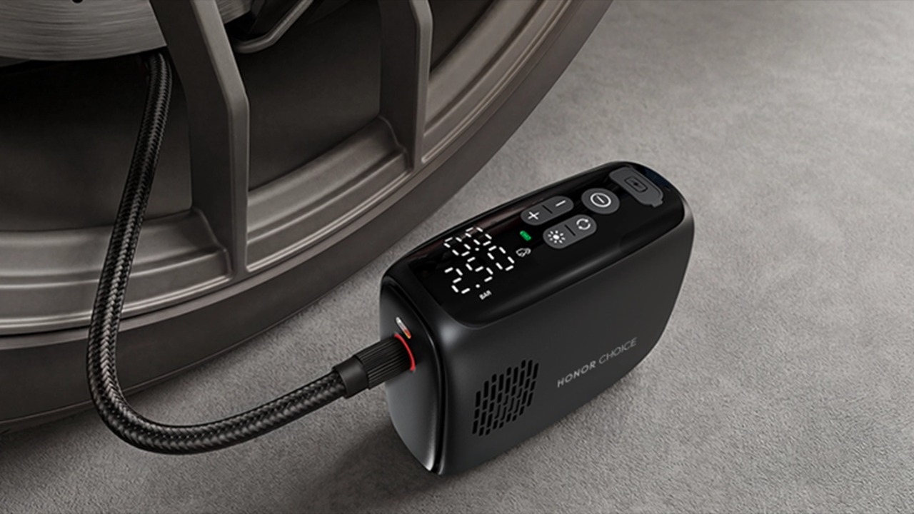 HONOR non si ferma più: arriva anche il compressore tascabile CHOICE Air Compressor