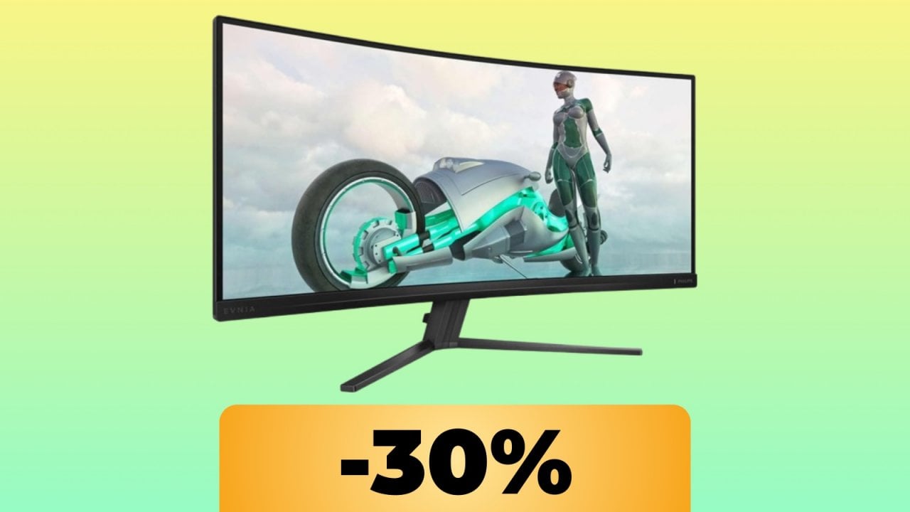 Il monitor Philips da 34" in formato curvo è in offerta su Amazon: acquistalo al suo minimo storico