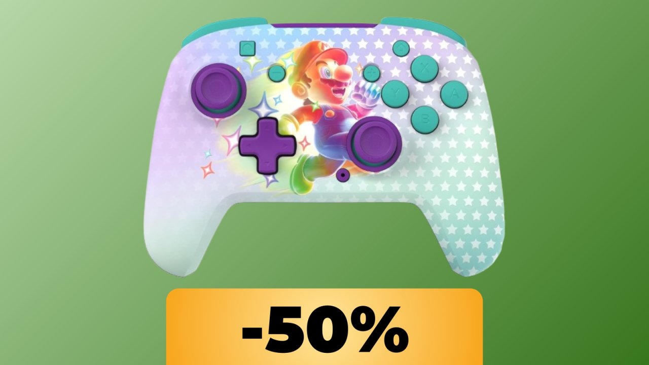 Il controller Turtle Beach a tema Super Mario per Switch e Switch 2 è in sconto del 50%, minimo storico