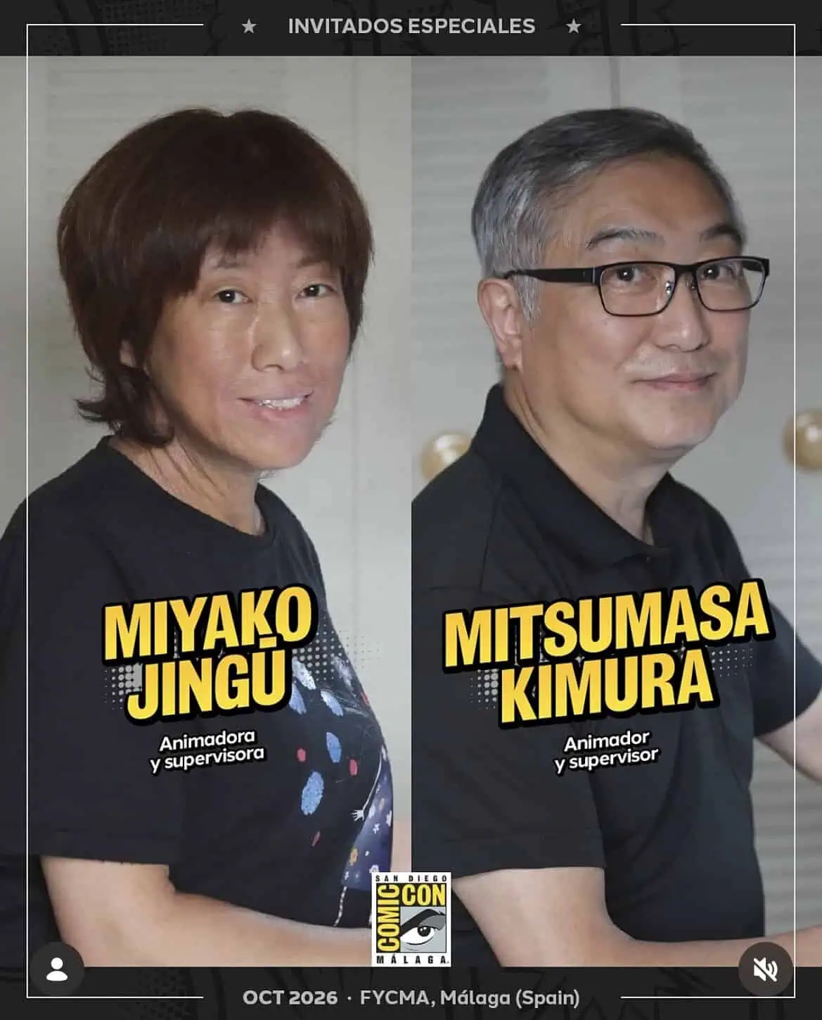 Miyako Jingū y Mitsumasa Kimura invitados a la San Diego Comic-Con de Málaga
