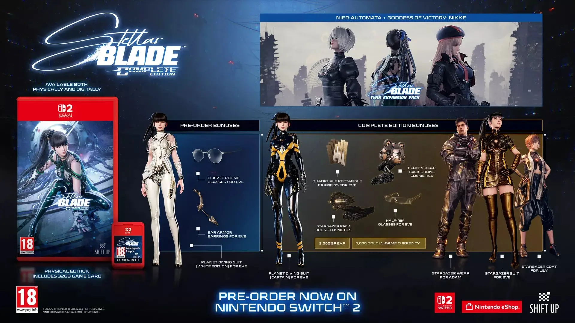 El rumoreado cartucho de 32 GB de Nintendo Switch 2 es oficial: la edición física de Stellar Blade acaba de confirmarlo
