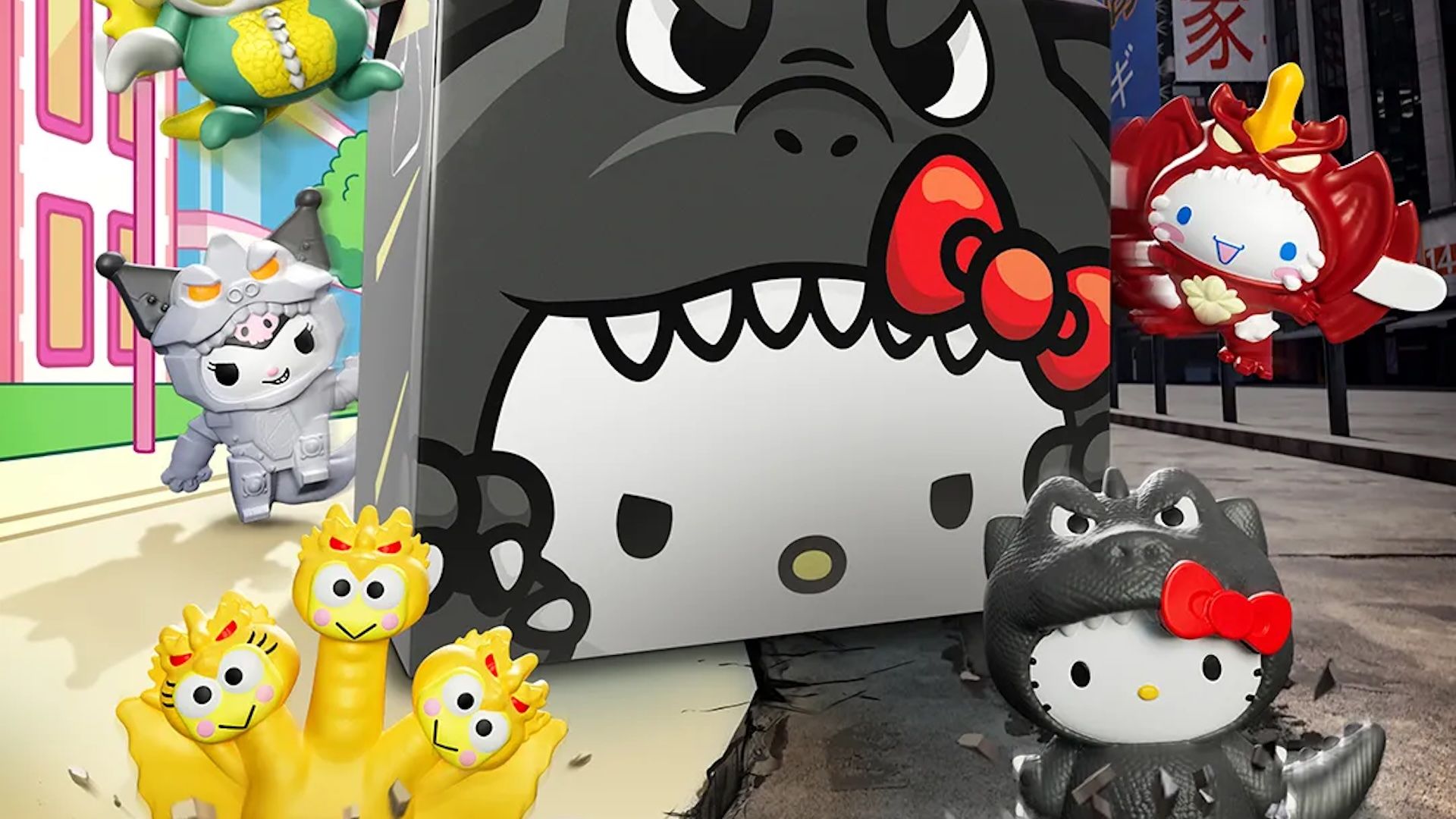 McDonald's Happy Meals Get Hello Kitty x Godzilla Crossover Toys