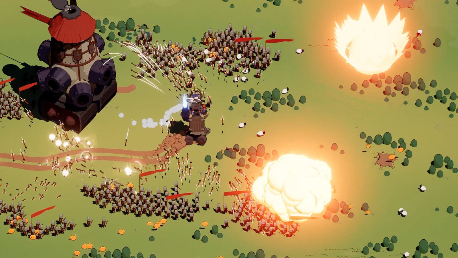 「城が城を喰う」移動要塞ローグライク『ワンダーバーグ』Steamで瞬く間に大人気に。強くてデカい城が生き残る、魔改造巨大化サバイバル