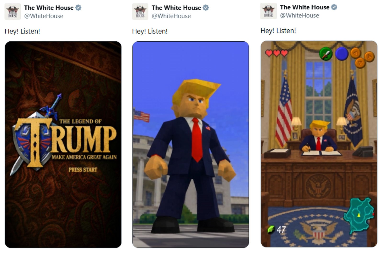 トランプ米政権、今度は『ゼルダの伝説 時のオカリナ』風映像を投稿。“ゼルダDirect直後”を狙ったゲーム便乗広報、まるで懲りてない