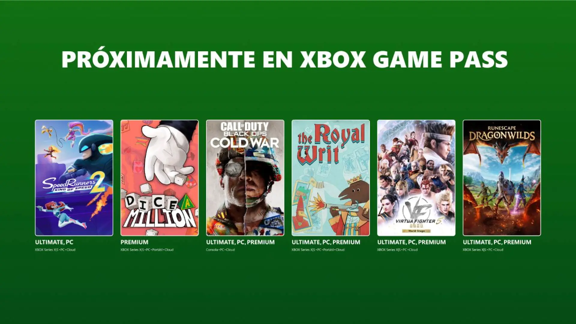 Anunciados los juegos de Xbox Game Pass de la primera mitad de septiembre de 2026 con otro Call of Duty, Virtua Fighter 5 R.E.V.O. y más novedades, y también los títulos que abandonan el servicio