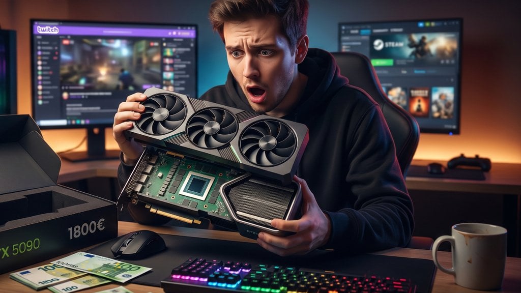 Ce joueur achète une RTX 5090 à 1800€ en main propre pour éviter les arnaques, mais découvre qu'il manque l'essentiel