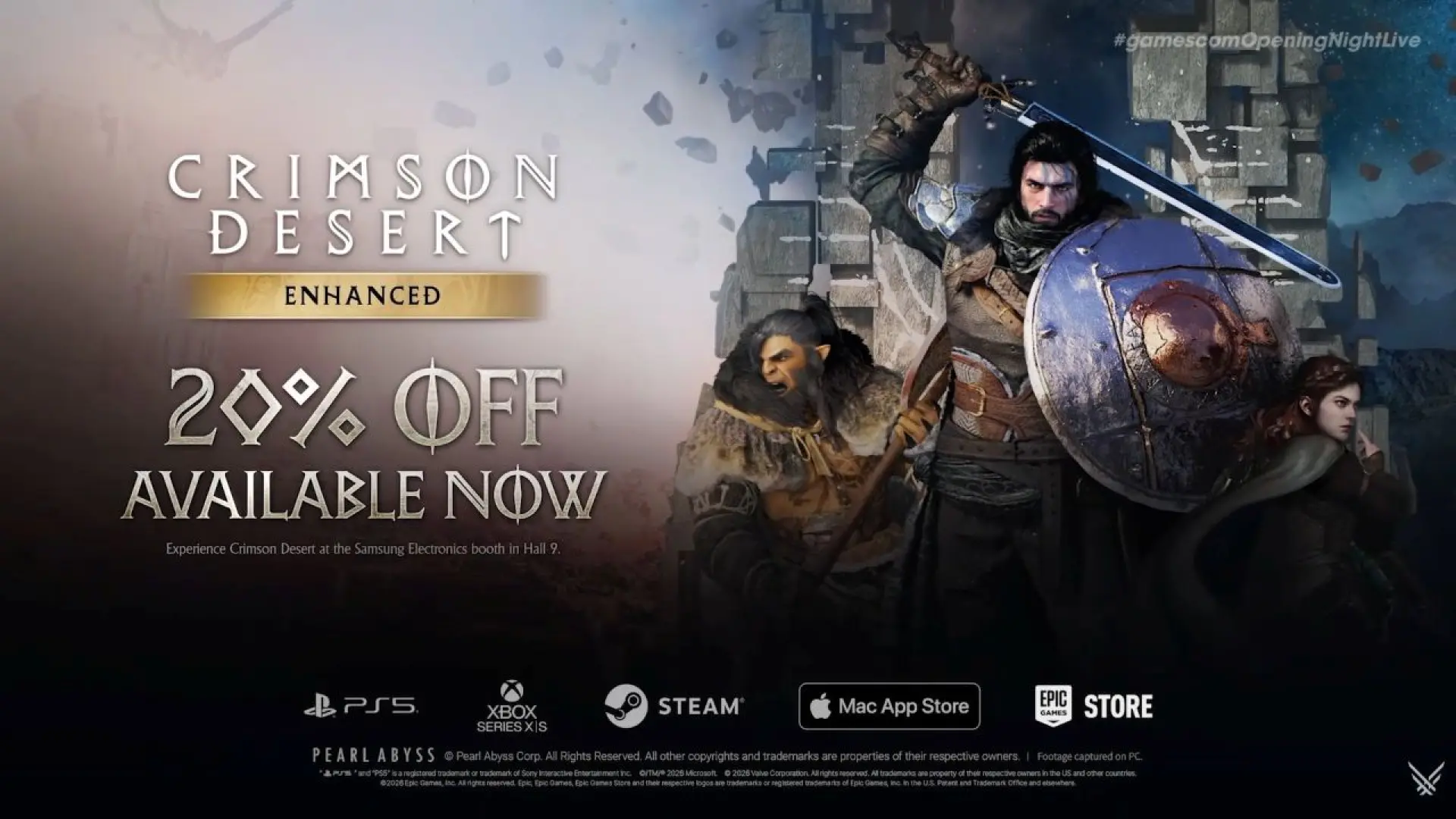 Crimson Desert Enhanced da la sorpresa en la Gamescom con doblaje en castellano, nuevas cinemáticas, mejoras para la historia y más novedades
