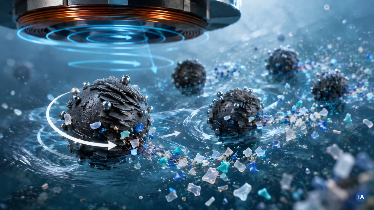 Microrobot nel terreno: un magnete li ripesca con l'81% delle microplastiche