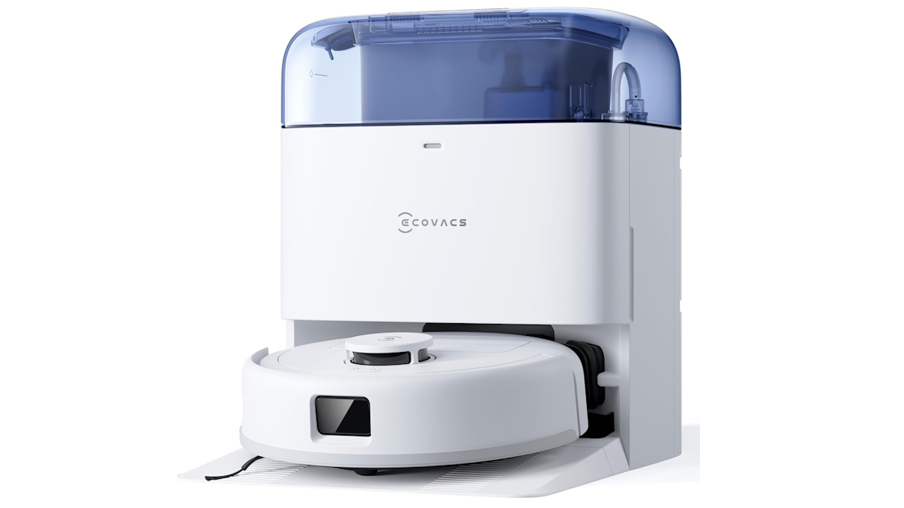 ECOVACS DEEBOT MINI a 179 in blu: robot compatto da 9.000 Pa con stazione OMNI completa e lavaggio moci