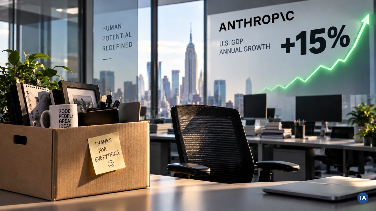 Anthropic, scenario estremo: PIL +15% l'anno, ma il posto lo perdono i colletti bianchi