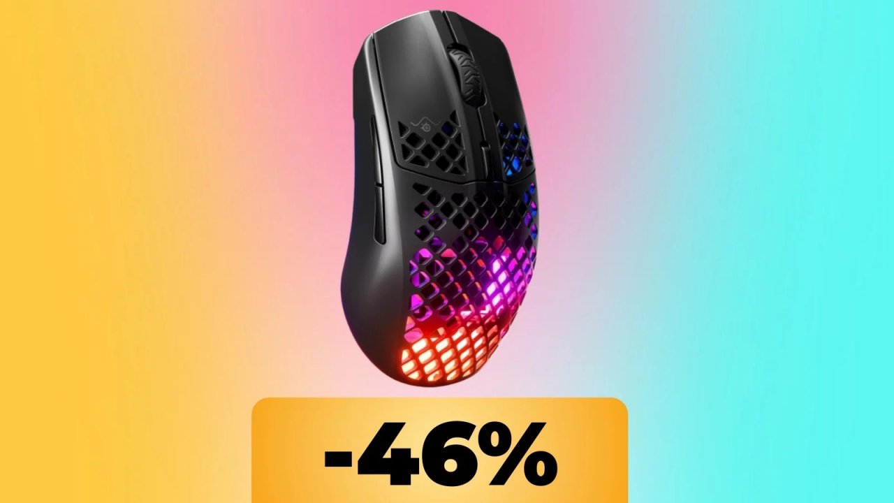 Il mouse SteelSeries Aerox 3 è in sconto su Amazon: ultraleggero e con un'autonomia impressionante